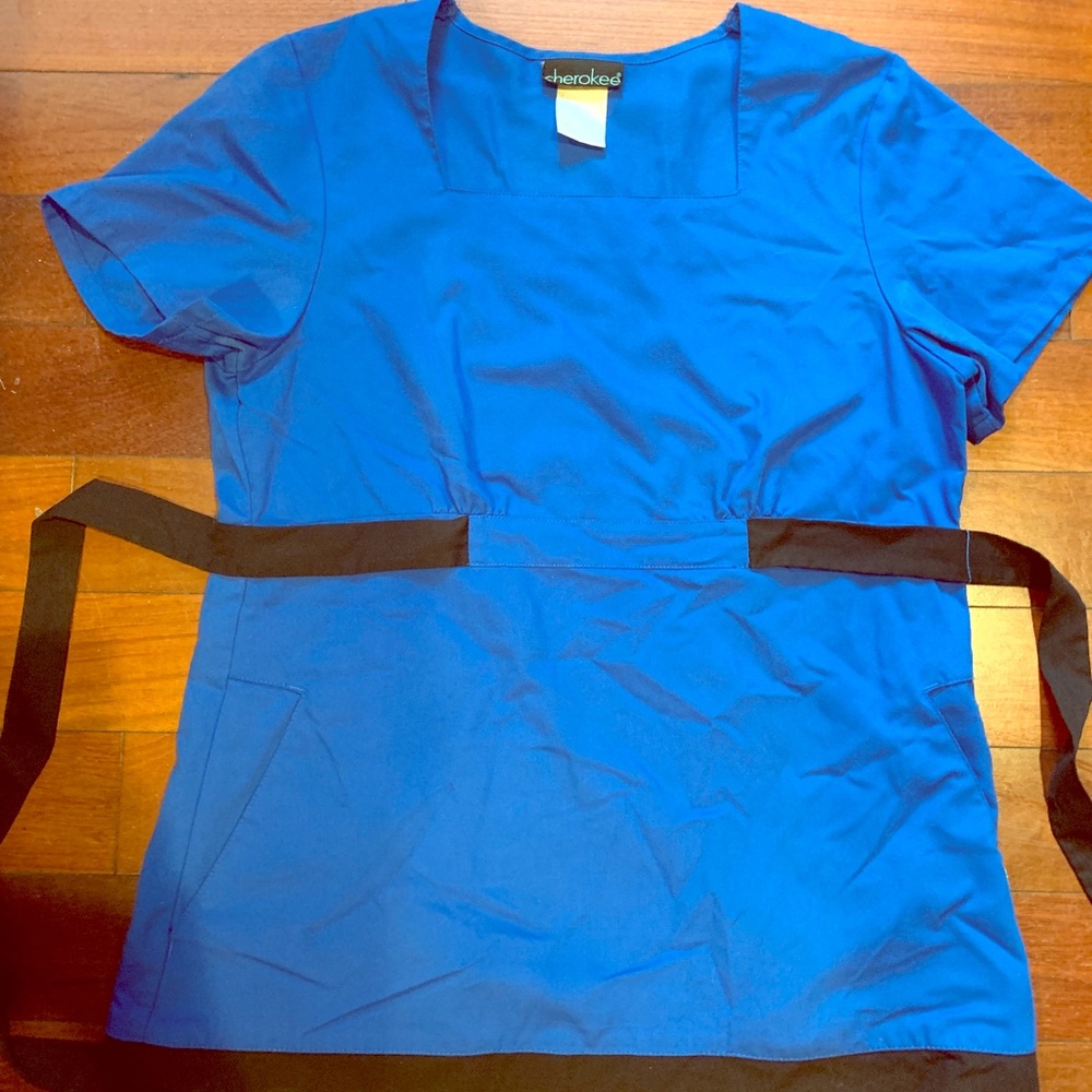 Royal blue Cherokee scrub top